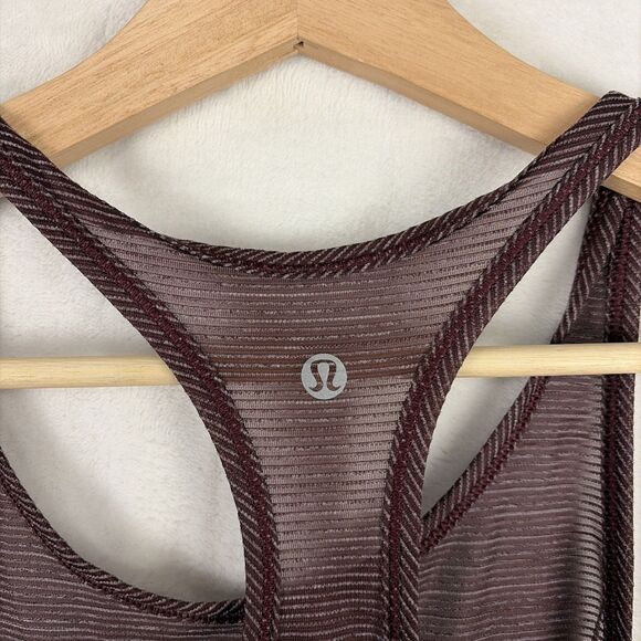 Lululemon Women's Sz 2/4 Heathered Plum Racerback Tank Top - Picture 6 of 7